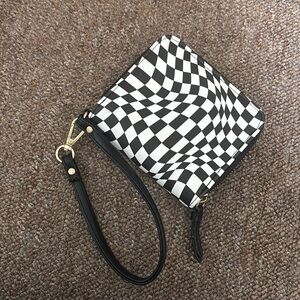 Small checkered pocket wallet